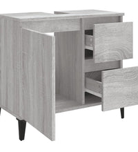 Badschrank Grau Sonoma 65x33x60 cm Holzwerkstoff