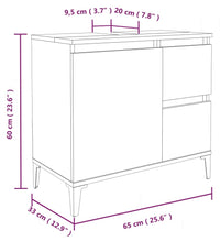 Badschrank Grau Sonoma 65x33x60 cm Holzwerkstoff
