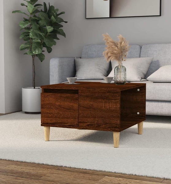 Couchtisch Braun Eichen-Optik 55x55x36,5 cm Holzwerkstoff