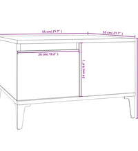 Couchtisch Schwarz 55x55x36,5 cm Holzwerkstoff