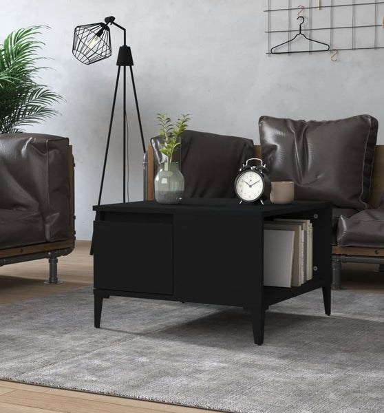 Couchtisch Schwarz 55x55x36,5 cm Holzwerkstoff
