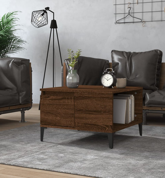 Couchtisch Braun Eichen-Optik 55x55x36,5 cm Holzwerkstoff
