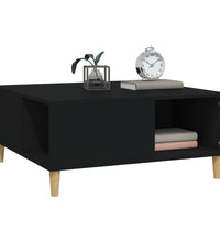 Couchtisch Schwarz 80x80x36,5 cm Holzwerkstoff