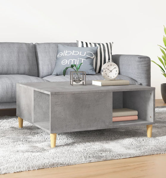 Couchtisch Betongrau 80x80x36,5 cm Holzwerkstoff