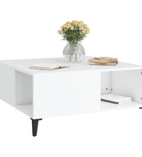 Couchtisch Weiß 80x80x36,5 cm Holzwerkstoff