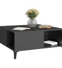 Couchtisch Schwarz 80x80x36,5 cm Holzwerkstoff