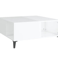 Couchtisch Hochglanz-Weiß 80x80x36,5 cm Holzwerkstoff