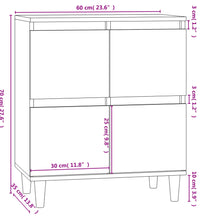 Sideboard Schwarz 60x35x70 cm Holzwerkstoff