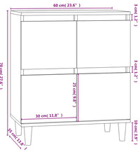 Sideboard Hochglanz-Weiß 60x35x70 cm Holzwerkstoff