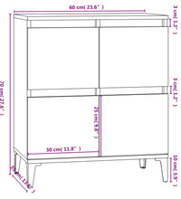 Sideboard Schwarz 60x35x70 cm Holzwerkstoff