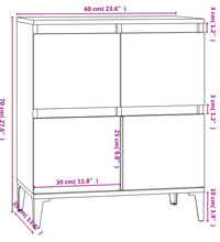 Sideboard Betongrau 60x35x70 cm Holzwerkstoff