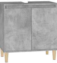 Waschbeckenunterschrank Betongrau 58x33x60 cm Holzwerkstoff