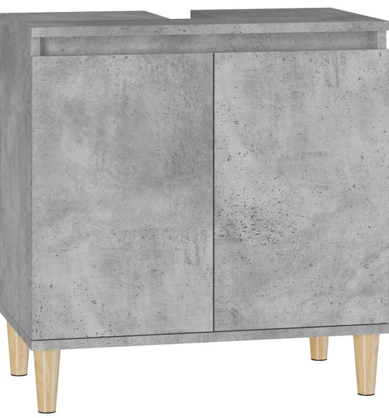 Waschbeckenunterschrank Betongrau 58x33x60 cm Holzwerkstoff