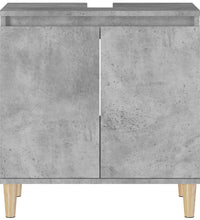 Waschbeckenunterschrank Betongrau 58x33x60 cm Holzwerkstoff
