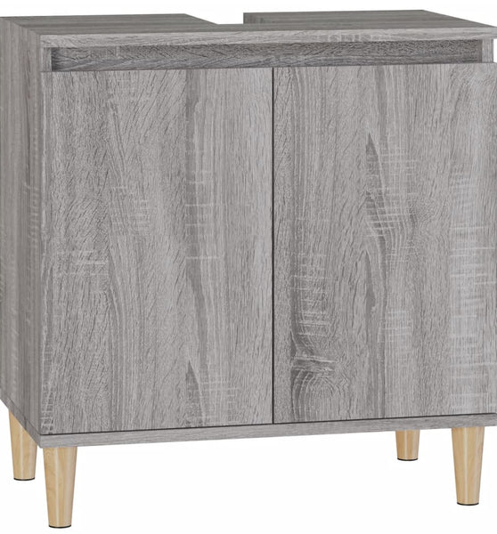 Waschbeckenunterschrank Grau Sonoma 58x33x60 cm Holzwerkstoff