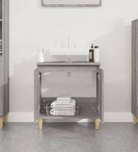 Waschbeckenunterschrank Grau Sonoma 58x33x60 cm Holzwerkstoff