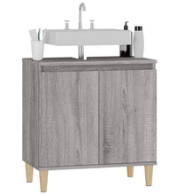 Waschbeckenunterschrank Grau Sonoma 58x33x60 cm Holzwerkstoff