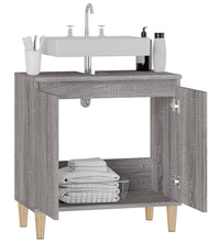 Waschbeckenunterschrank Grau Sonoma 58x33x60 cm Holzwerkstoff
