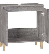 Waschbeckenunterschrank Grau Sonoma 58x33x60 cm Holzwerkstoff