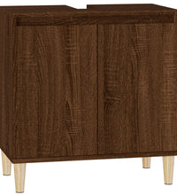 Waschbeckenunterschrank Braun Eichen-Optik 58x33x60 cm
