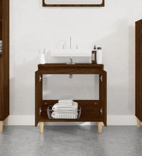 Waschbeckenunterschrank Braun Eichen-Optik 58x33x60 cm