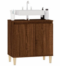 Waschbeckenunterschrank Braun Eichen-Optik 58x33x60 cm