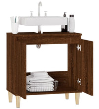 Waschbeckenunterschrank Braun Eichen-Optik 58x33x60 cm