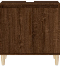 Waschbeckenunterschrank Braun Eichen-Optik 58x33x60 cm