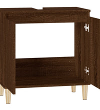 Waschbeckenunterschrank Braun Eichen-Optik 58x33x60 cm