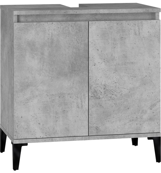 Waschbeckenunterschrank Betongrau 58x33x60 cm Holzwerkstoff
