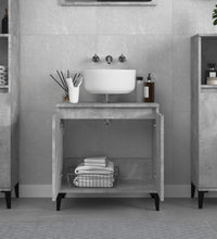 Waschbeckenunterschrank Betongrau 58x33x60 cm Holzwerkstoff