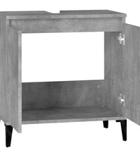 Waschbeckenunterschrank Betongrau 58x33x60 cm Holzwerkstoff