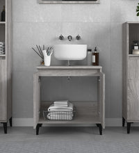 Waschbeckenunterschrank Grau Sonoma 58x33x60 cm Holzwerkstoff