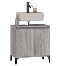 Waschbeckenunterschrank Grau Sonoma 58x33x60 cm Holzwerkstoff