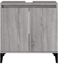 Waschbeckenunterschrank Grau Sonoma 58x33x60 cm Holzwerkstoff