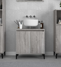 Waschbeckenunterschrank Grau Sonoma 58x33x60 cm Holzwerkstoff