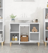 Waschbeckenunterschrank Weiß 80x33x60 cm Holzwerkstoff