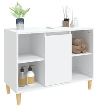 Waschbeckenunterschrank Weiß 80x33x60 cm Holzwerkstoff