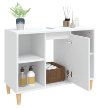 Waschbeckenunterschrank Weiß 80x33x60 cm Holzwerkstoff
