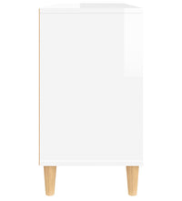 Waschbeckenunterschrank Hochglanz-Weiß 80x33x60cm Holzwerkstoff