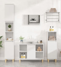 Waschbeckenunterschrank Hochglanz-Weiß 80x33x60cm Holzwerkstoff