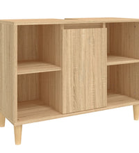 Waschbeckenunterschrank Sonoma-Eiche 80x33x60 cm Holzwerkstoff