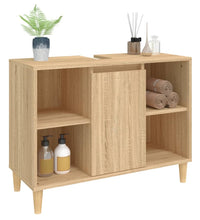 Waschbeckenunterschrank Sonoma-Eiche 80x33x60 cm Holzwerkstoff