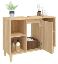 Waschbeckenunterschrank Sonoma-Eiche 80x33x60 cm Holzwerkstoff