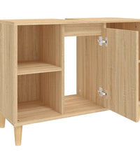 Waschbeckenunterschrank Sonoma-Eiche 80x33x60 cm Holzwerkstoff