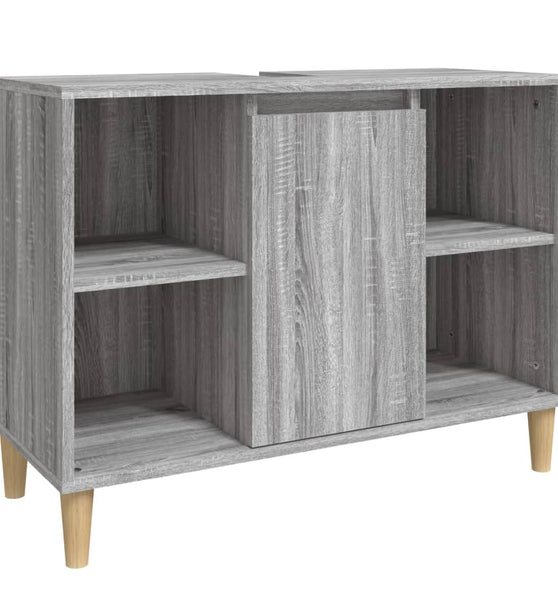 Waschbeckenunterschrank Grau Sonoma 80x33x60 cm Holzwerkstoff