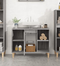 Waschbeckenunterschrank Grau Sonoma 80x33x60 cm Holzwerkstoff