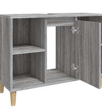 Waschbeckenunterschrank Grau Sonoma 80x33x60 cm Holzwerkstoff