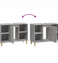 Waschbeckenunterschrank Grau Sonoma 80x33x60 cm Holzwerkstoff