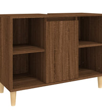 Waschbeckenunterschrank Braun Eichen-Optik 80x33x60 cm